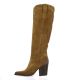 Ng milano Bottes cuir velours cognac
