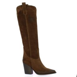 Ng milano Bottes cuir velours marron