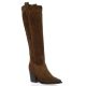 Ng milano Bottes cuir velours marron