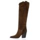 Ng milano Bottes cuir velours marron