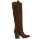 Ng milano Bottes cuir velours marron