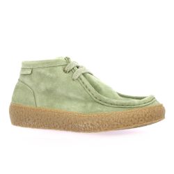 Verbenas Boots cuir velours vert