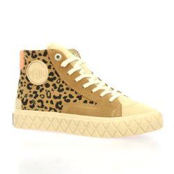 Palladium Baskets cuir velours leopard
