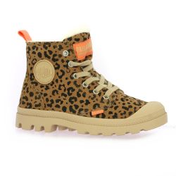 Palladium Baskets cuir velours leopard