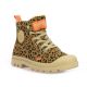 Palladium Baskets cuir velours leopard