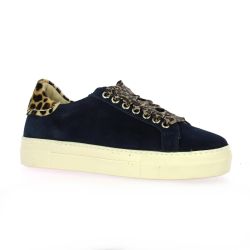Step Baskets cuir velours marine