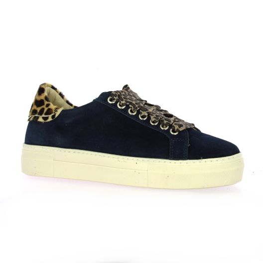 Step Baskets cuir velours marine