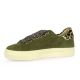 Step Baskets cuir velours kaki