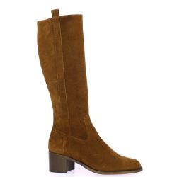 Maroli Bottes cuir velours cognac