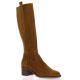 Maroli Bottes cuir velours cognac