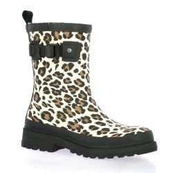 Verbenas Boots caoutchouc leopard