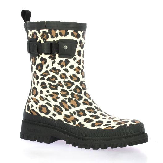Verbenas Boots caoutchouc leopard