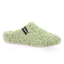 Verbenas Pantoufles tissu vert