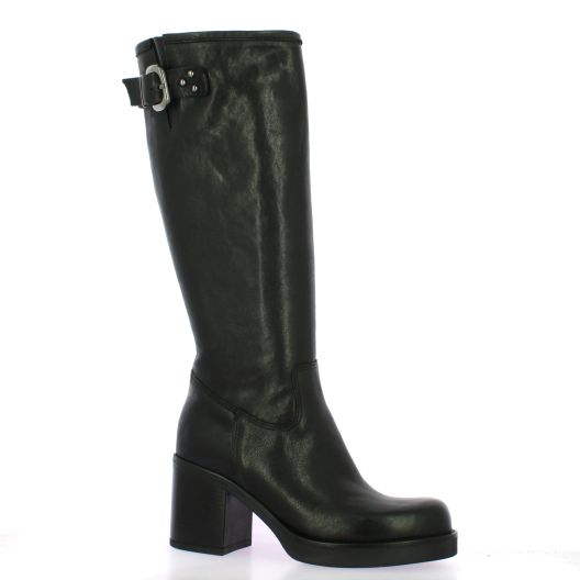 Spaziozero Bottes cuir noir