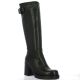 Spaziozero Bottes cuir noir