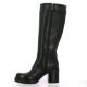Spaziozero Bottes cuir noir