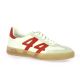 Up 44 Baskets cuir blanc/rouge