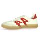 Up 44 Baskets cuir blanc/rouge