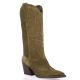Gaia Bottes cuir velours fango