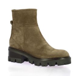 Debutto donna Boots cuir velours taupe