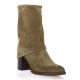 Debutto donna Boots cuir velours taupe