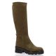 Pao Bottes cuir velours taupe