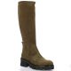 Pao Bottes cuir velours taupe