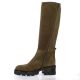Pao Bottes cuir velours taupe