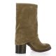 Debutto donna Boots cuir velours taupe