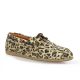 Belang Mocassins cuir velours leopard