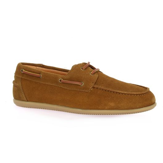 Belang Mocassins cuir velours cognac