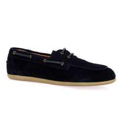 Belang Mocassins cuir velours marine