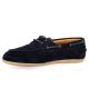 Belang Mocassins cuir velours marine
