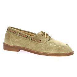 Pao Mocassins cuir velours taupe