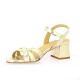 Vidi studio Nu pieds cuir laminé or