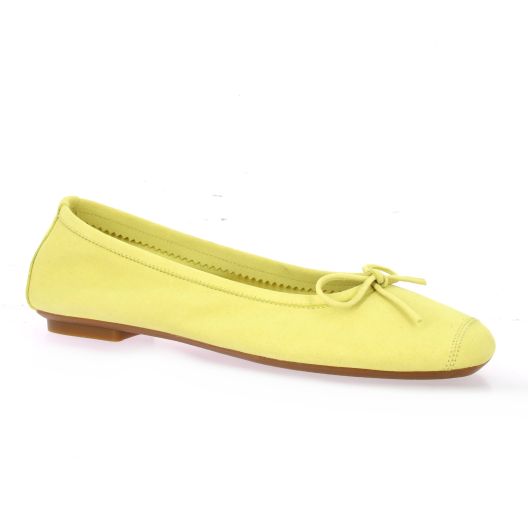 Reqins Ballerines cuir velours vanille