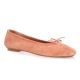 Reqins Ballerines cuir velours vieux rose