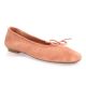 Reqins Ballerines cuir velours vieux rose