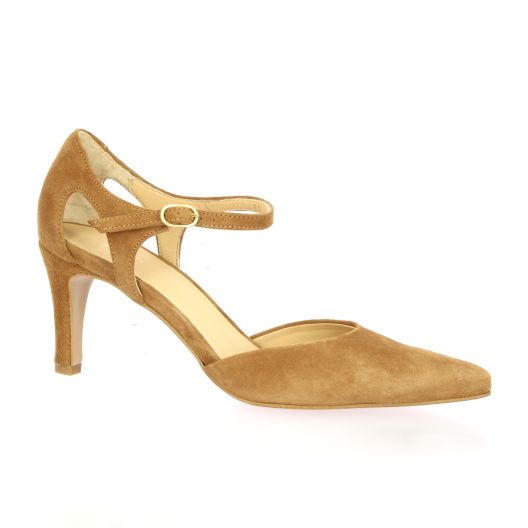 Vidi studio Escarpins cuir velours camel