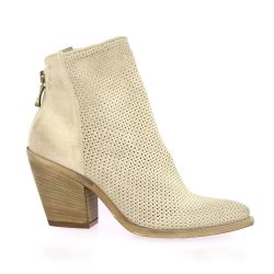 Metisse Boots cuir velours beige