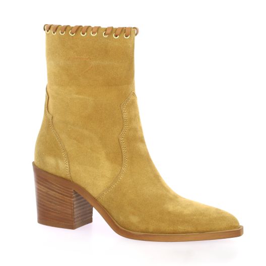 Spaziozero Boots cuir velours camel