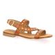 Eva frutos Nu pieds cuir cognac