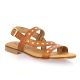 Eva frutos Nu pieds cuir cognac