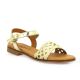 Eva frutos Nu pieds cuir or