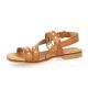 Eva frutos Nu pieds cuir cognac