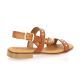 Eva frutos Nu pieds cuir cognac