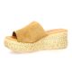 Eva frutos Nu pieds cuir velours camel