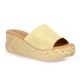 Eva frutos Nu pieds cuir velours beige