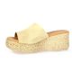 Eva frutos Nu pieds cuir velours beige