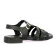 Eva frutos Nu pieds cuir noir